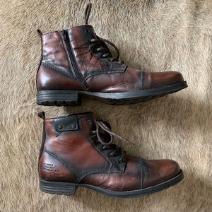 Oak Brown Leather Boot